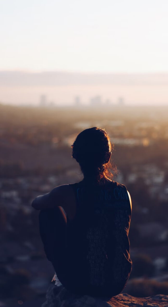 Girl and sunset