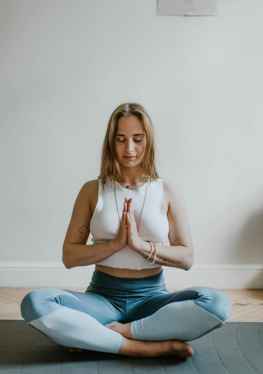 Woman performing spiritual therapy