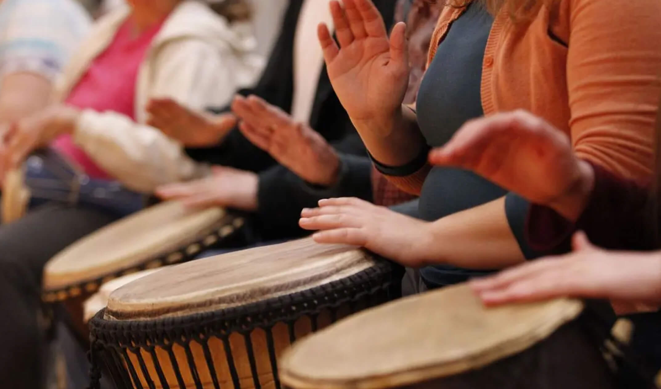 Spiritual therapy drum circle